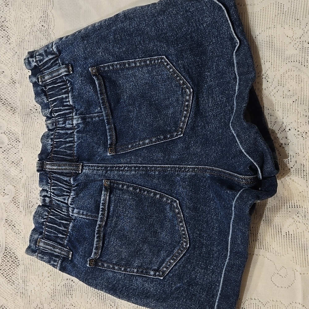 SO Good For Life High Rise Dark Blue Denim Mom Short 9/29 W - Picture 4 of 6